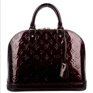 Alma PM Brass Monogram Vernis